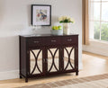 Espresso Buffet Cabinet Server with 3 Cabinets and 3 Drawers K41318