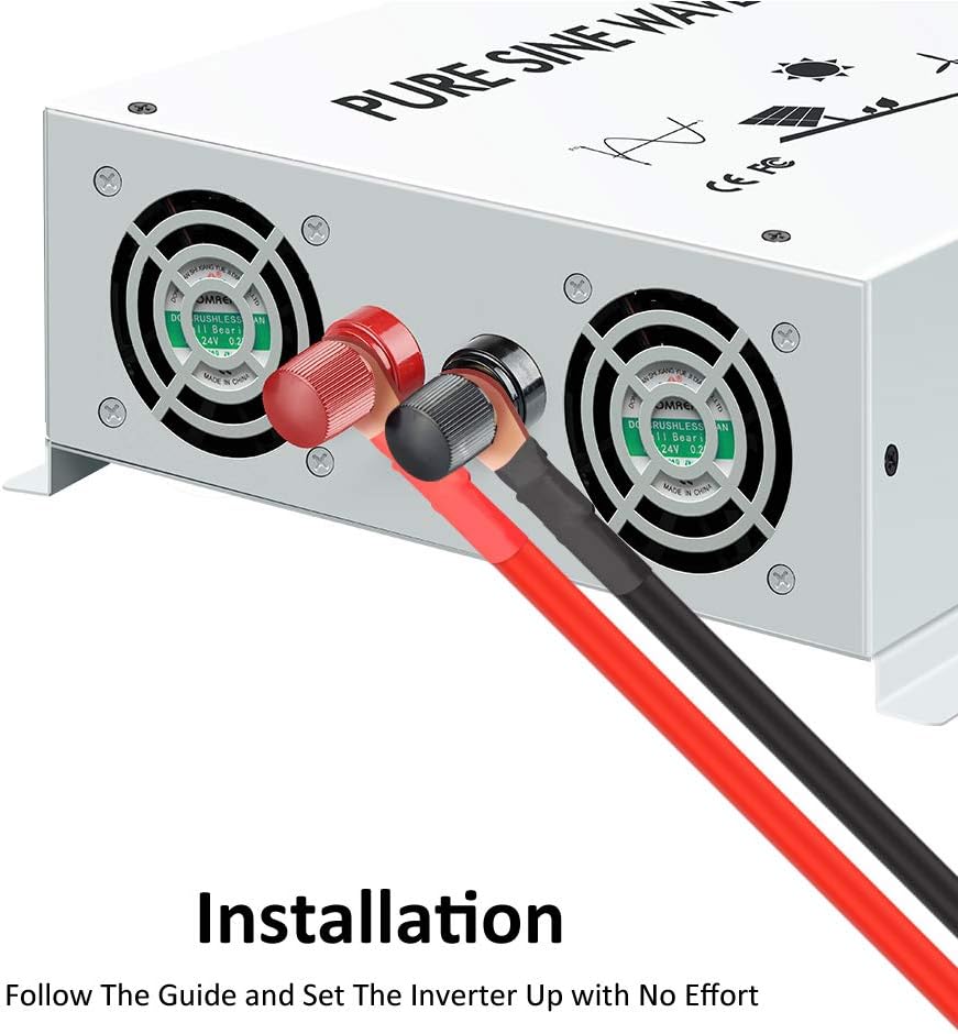 1000 Watt 12V Pure Sine Wave Power Inverter Dual 120V AC Outlets A961