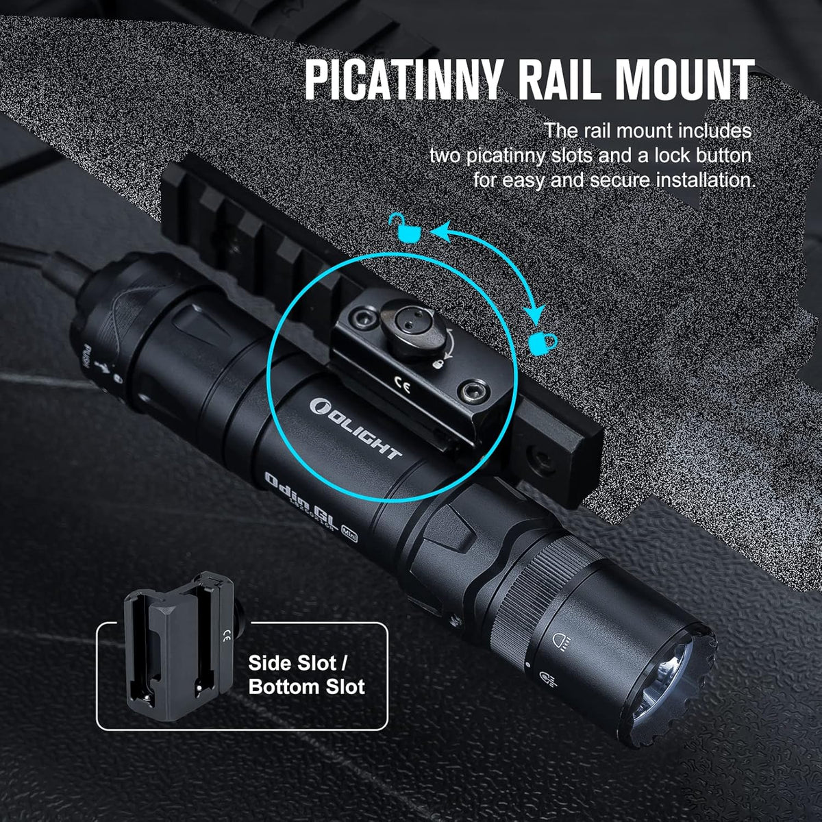 1000 Lumens Rechargeable Tactical Flashlight with Green Beam and White LED Combo M37644