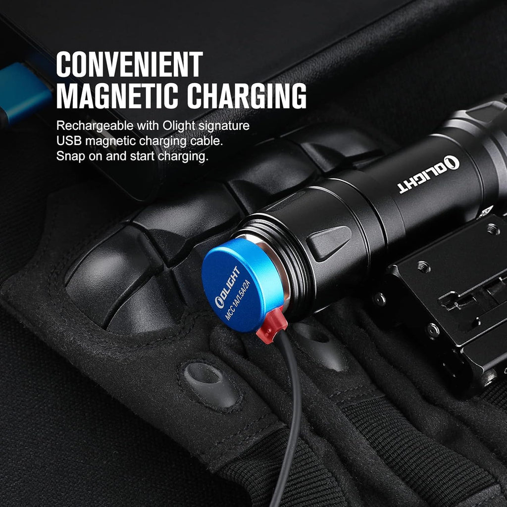 1000 Lumens Rechargeable Tactical Flashlight with Green Beam and White LED Combo M37644