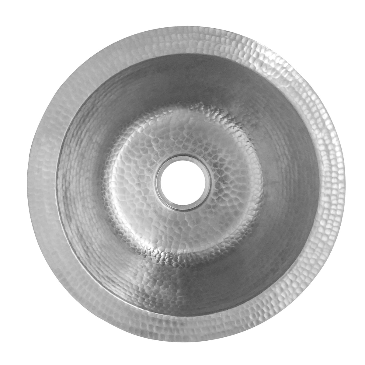 12-Inch Round Hammered Copper Bar Sink with 2-Inch Drain Opening M89456