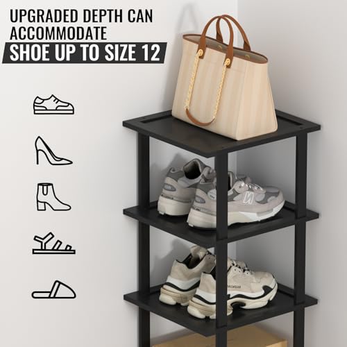 12 Tier Tall Bamboo Shoe Rack Shelf E66393