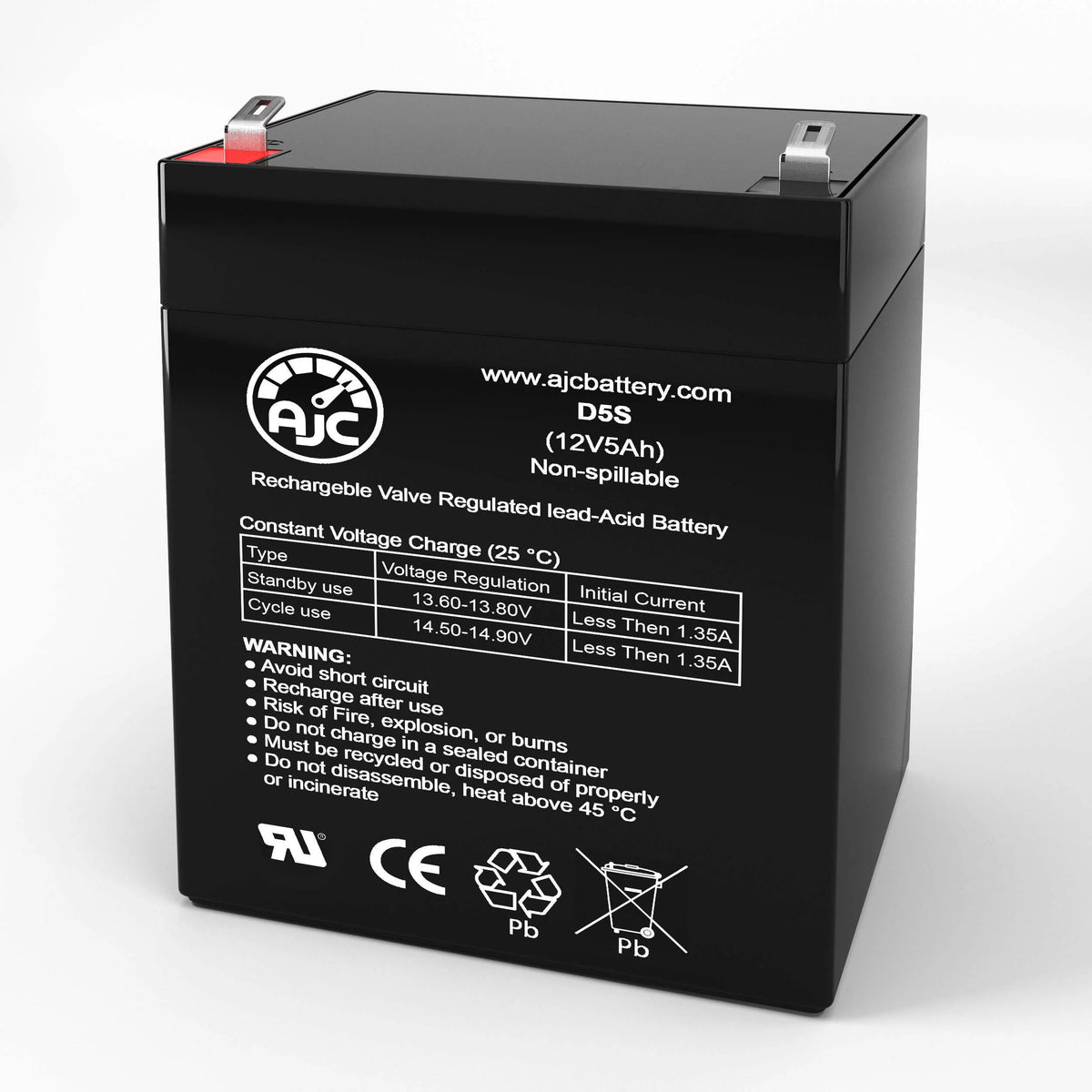 12V 5Ah Sealed Lead Acid Battery Q439