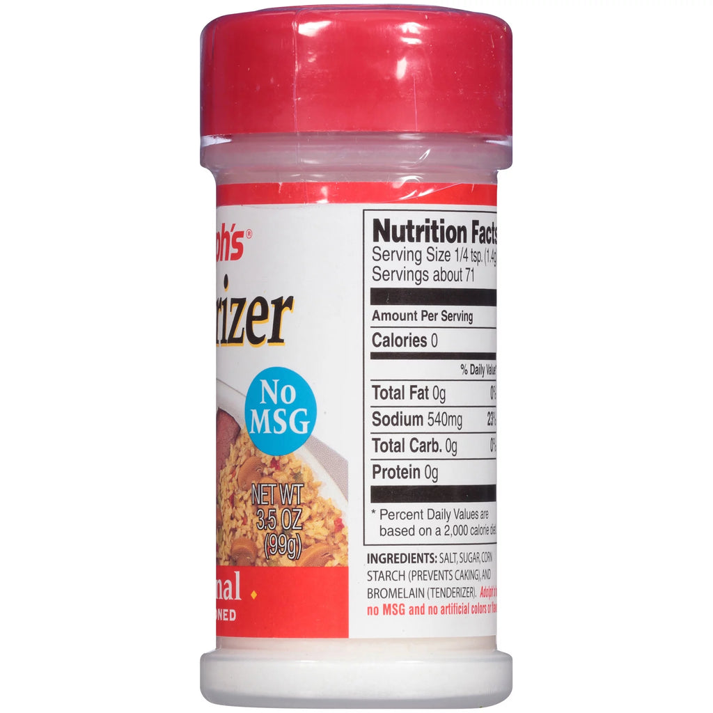 (4 pack) Unseasoned Tenderizer, 3.5 oz Mixed Spices & Seasonings U988701