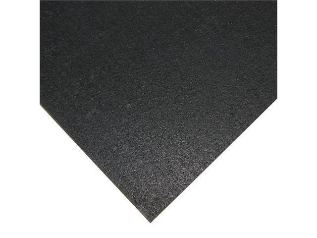 1/4 inch x 4ft. x 5.5ft. Black Rubber Flooring Mat M78218