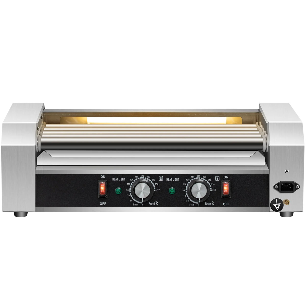 12 Hot Dog 5 Roller Grill Cooker Machine Stainless Steel 750W Q4882