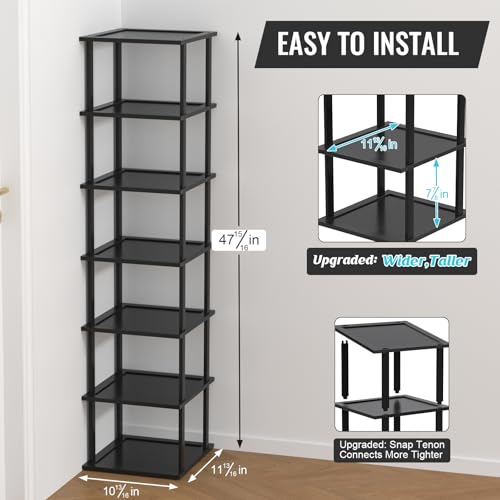 12 Tier Tall Bamboo Shoe Rack Shelf E66393