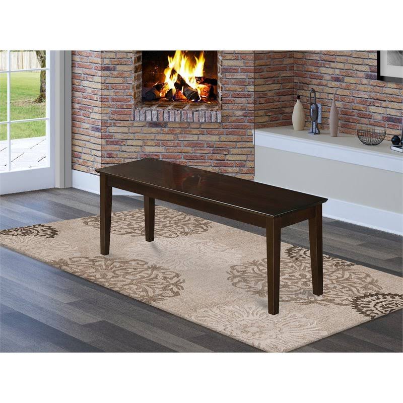 Capri Bench with Wood Seat in Cappuccino H670496