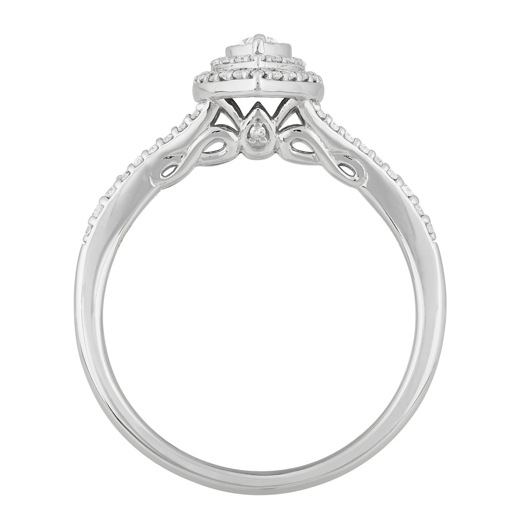 .33 CT Diamond Marquise Engagement Ring in 10K White Gold, Size 7 C6550
