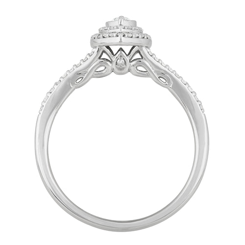 .33 CT Diamond Marquise Engagement Ring in 10K White Gold, Size 7 C6550