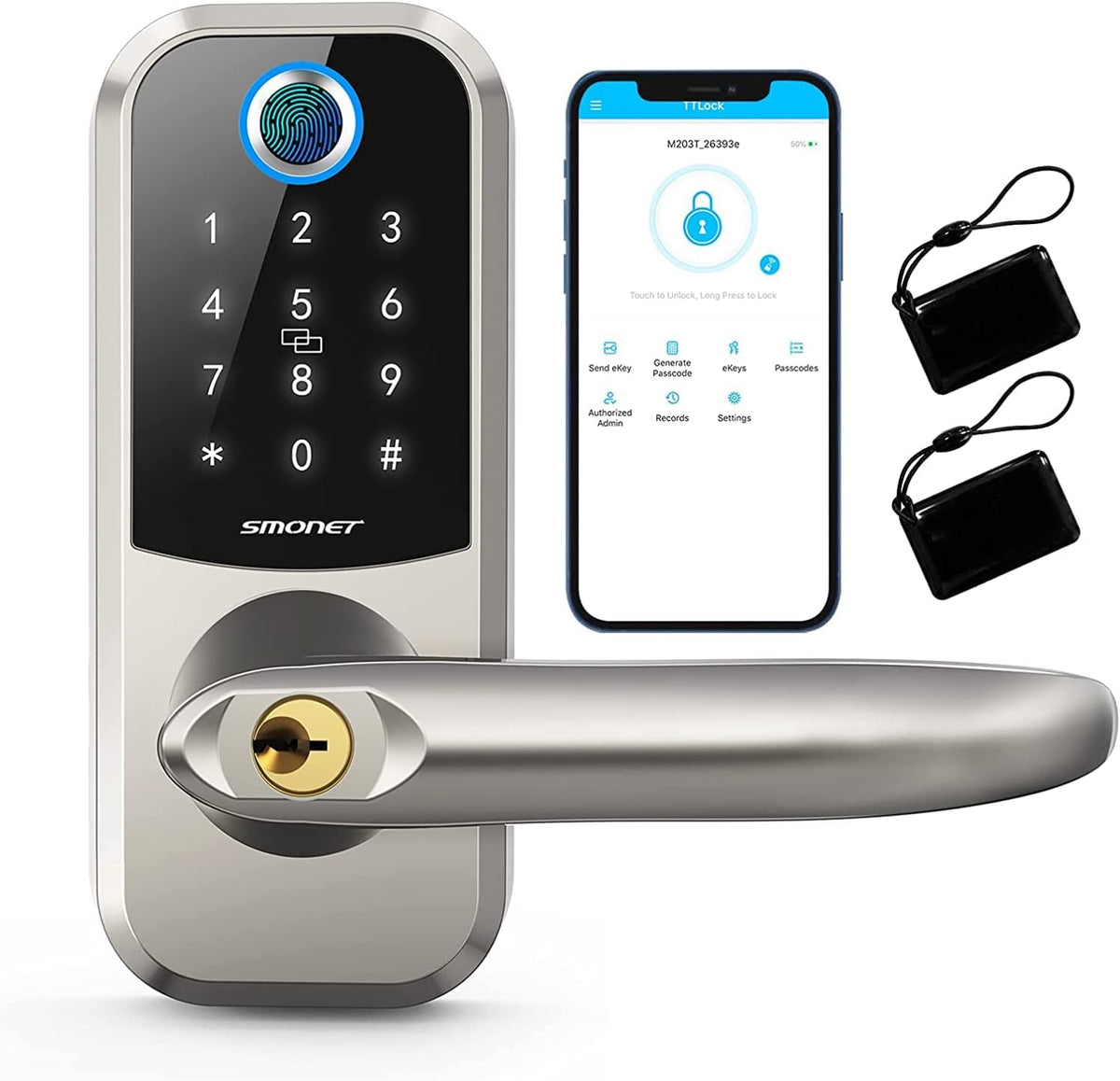 Keypad Keyless Entry Biometric Fingerprint Smart Lock O3431