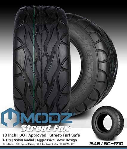 Set of Four 20x10-R10 Radial Golf Cart Tire L4473