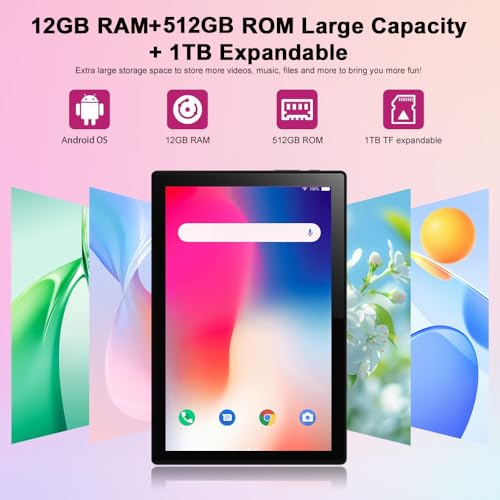 12GB+512GB 4G LTE Android 13 Tablet with SIM Card Slot I2659