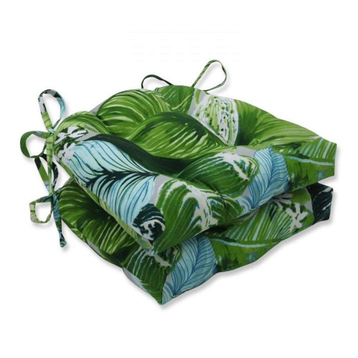 Set of 2 Reversible Tufted Chair Pads 16x22 K592
