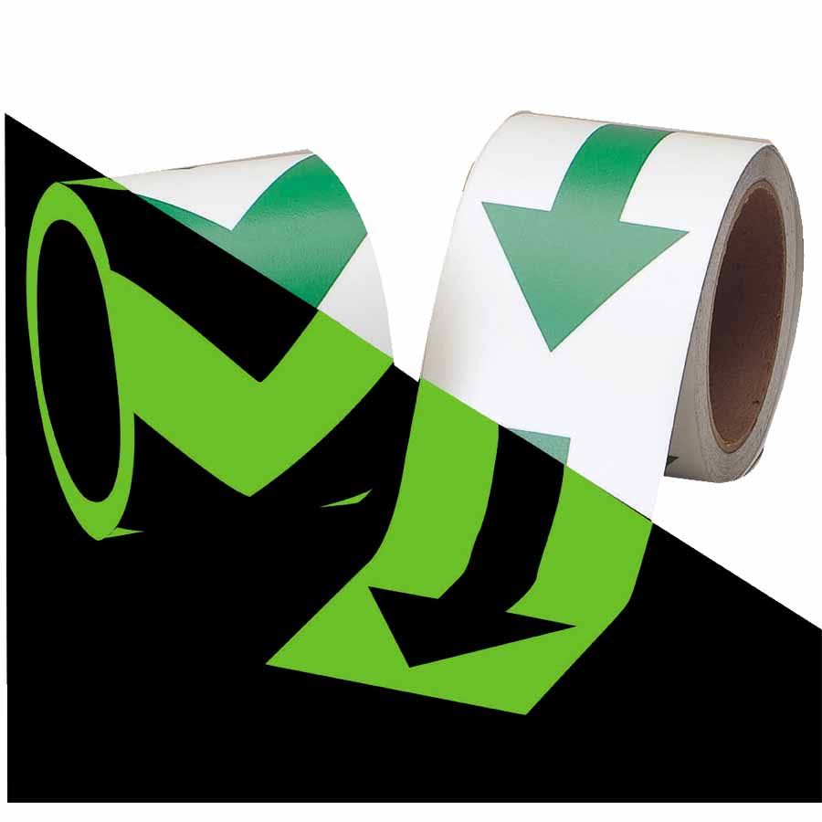 3x22 Glow in The Dark Arrow Tape W764