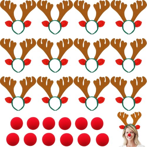 12 PCS Christmas Reindeer Antlers Headband X548