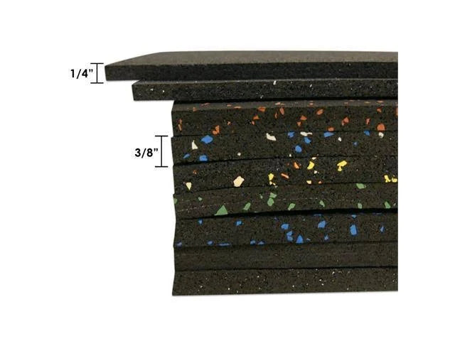 1/4 inch x 4ft. x 5.5ft. Black Rubber Flooring Mat M78218