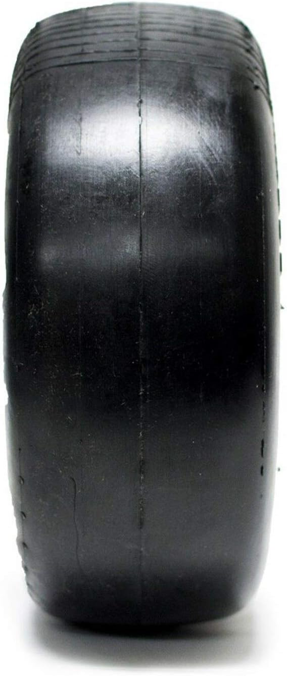 11x4.00-5 Flat Free High Density Smooth Tire on Wheel with Grease Fitting, Centered Hub 3"-4"-5", Bore ID 3/4" (2) W1670