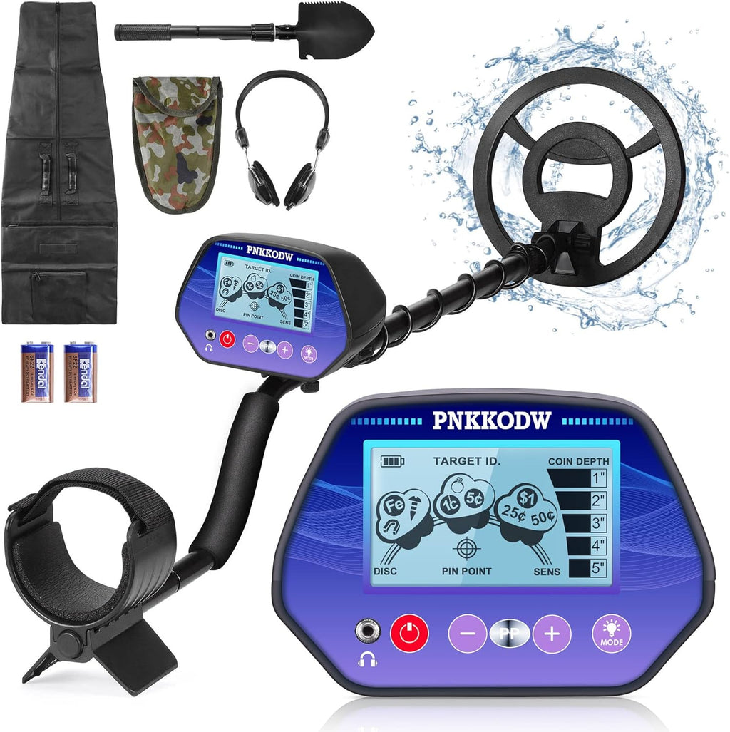 10" Depth Waterproof Metal Detector with LCD Display O409576